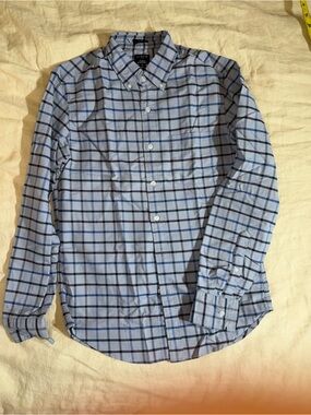 J. Crew Blue and Navy Plaid Button-Down Shirt